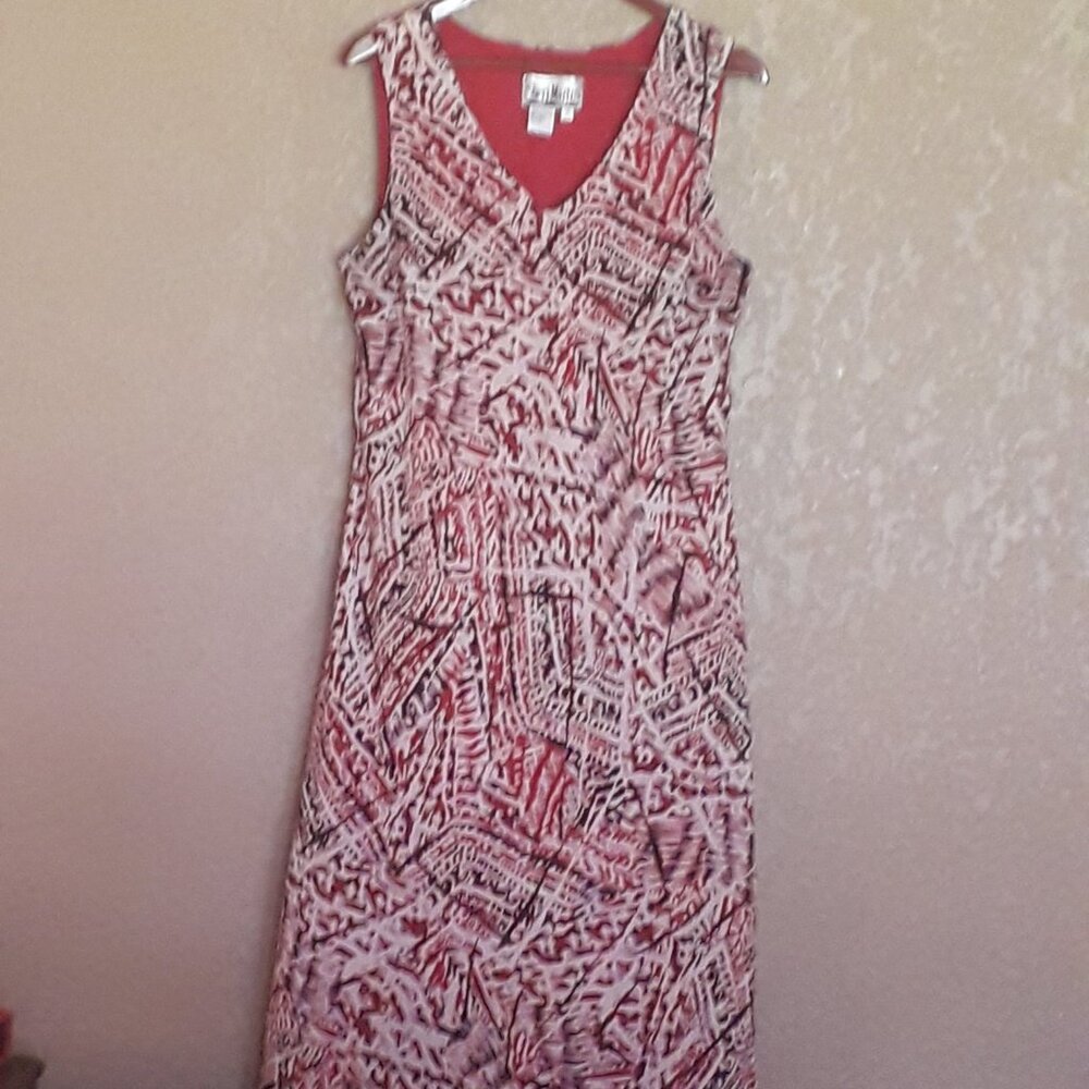 Sherri Martin red lined summer dress Sz18